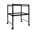 Carrito q-connect para carpetas colgantes tamaño Folio negro con ruedas y bandeja inferior extraible