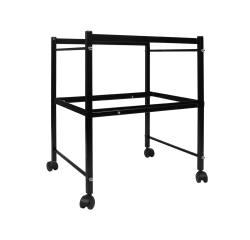 Carrito q-connect para carpetas colgantes tamaño Folio negro con ruedas y bandeja inferior extraible