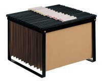 Soporte para carpetas colgante q-connect negro bastidor de sobremesa para carpetas tamaño folio y din a4