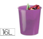 Papelera plastico archivo 2000 violeta translucido 16 litros 290x310 mm