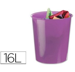 Papelera plastico archivo 2000 violeta translucido 16 litros 290x310 mm