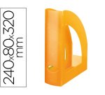 Revistero plastico q-connect naranja translucido
