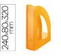 Revistero plastico q-connect naranja translucido