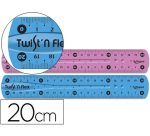 Regla maped plastico flexible 20 cm colores surtidos