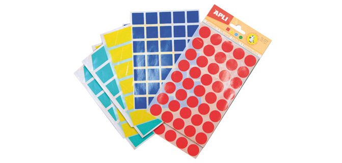 Gomets figuras geometricas 994 bolsa con 12 hojas