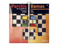 Parchís con damas tablero grande 4 jugadores 