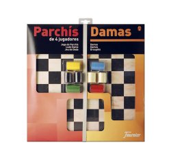 Parchís con damas tablero grande 4 jugadores 