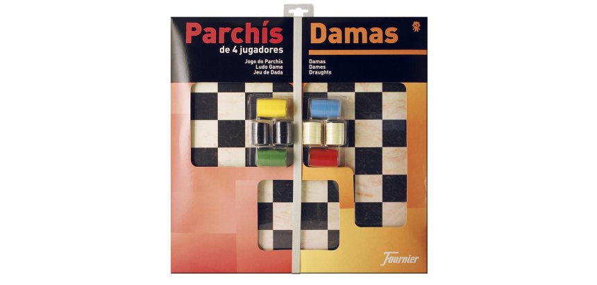 Parchís con damas tablero grande 4 jugadores 