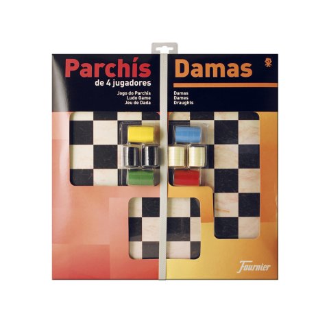 Parchís con damas tablero grande 4 jugadores