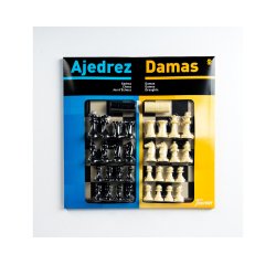Ajedrez con damas tablero grande 41x40x4,6 cm