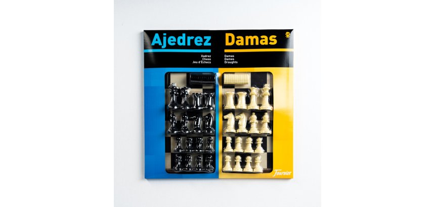 Ajedrez con damas tablero grande 41x40x4,6 cm