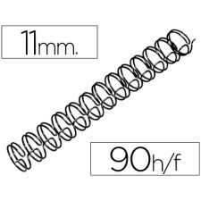 Espiral wire 3:1 11 mm n.7 negro capacidad 90 hojas caja de 100 unidades