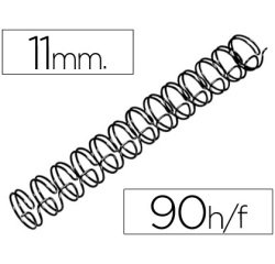 Espiral wire 3:1 11 mm n.7 negro capacidad 90 hojas caja de 100 unidades