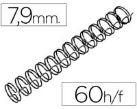 Espiral wire 3:1 7,9 mm n.5 negro capacidad 60 hojas caja de 100 unidades