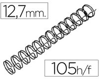 Espiral wire 3:1 12,7 mm n.8 negro capacidad 105 hojas caja de 100 unidades