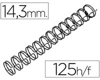 Espiral wire 3:1 14,3 mm n.9 negro capacidad 125 hojas caja de 100 unidades