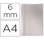 Cubiertas de encuadernacion térmica de PVC y cartulina lomo de 6 mm - Paquete de 100 unidades
