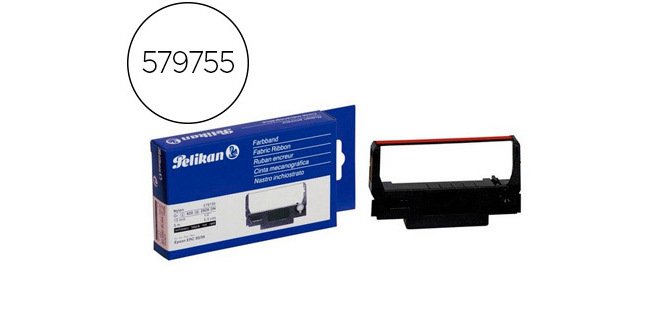 Cinta impresora pelikan para epson erc 30/34 negro/rojo grupo 655