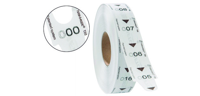 Tickets turnomatic 31x67mm color blanco rollo 4000 tickets