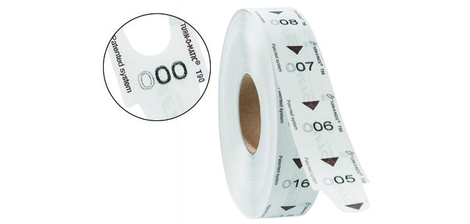 Tickets turnomatic 31x67mm color blanco rollo 4000 tickets