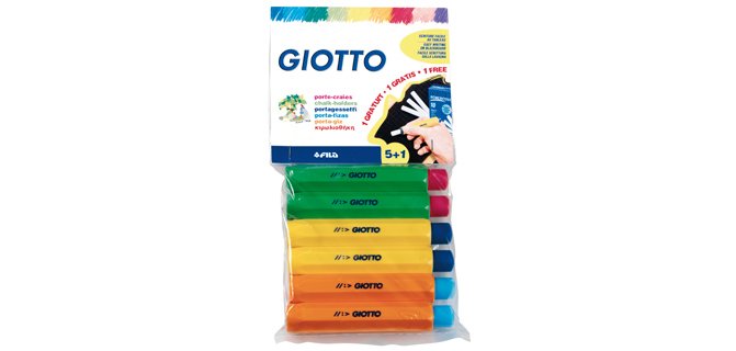 Portatizas plastico giotto blister de 5+1 de regalo