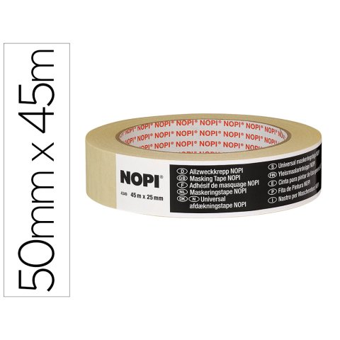 Cinta adhesiva tesa para pintar nopi 45 m x 50 mm