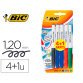 Rotulador bic velleda grip trazo 1,2 mm blister 4 unidades colores surtidos