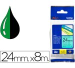 Cinta brother tze751 verde-negro 24mm longitud 8 m