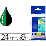 Cinta brother tze751 verde-negro 24mm longitud 8 mt