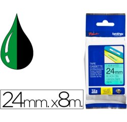 Cinta brother tze751 verde-negro 24mm longitud 8 mt