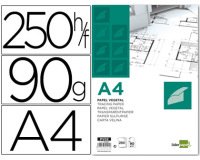 Papel dibujo liderpapel 210x297mm 90g/m2 vegetal