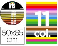 Cartulina guarro 50x65 contenido \"a\" 50 hojas blancas+ 25 hojas x11 colores 185grs