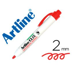 Rotulador artline clix pizarra ek-573a rojo punta retractil redonda 2 mm