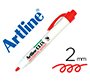 Rotulador artline clix pizarra ek-573a rojo punta retractil redonda 2 mm