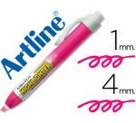 Rotulador artline clix fluorescente ek-63 rosa punta biselada 4 mm