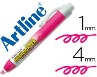 Rotulador artline clix fluorescente ek-63 rosa punta biselada 4 mm