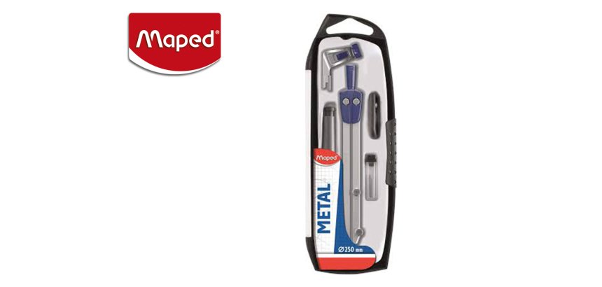 Compas maped start con con portaminas 0,5 mm en estuche con 5 piezas
