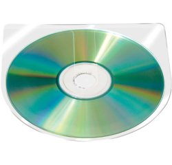 Funda autoadhesiva para cd q-connect sin solapa pack de 10 unidades