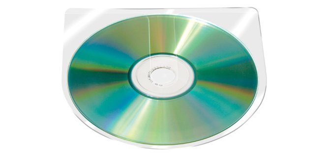 Funda autoadhesiva para cd q-connect sin solapa pack de 10 unidades