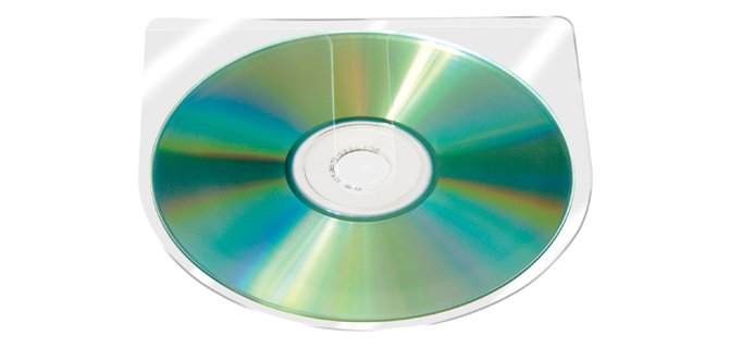 Funda autoadhesiva para cd q-connect sin solapa pack de 10 unidades