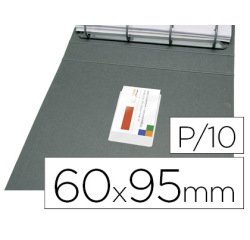 Funda autoadhesiva q-connect para tarjetas de visita 60x95mm pack de 10 unidades