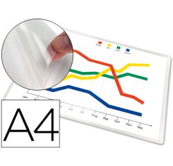 Funda autoadhesiva q-connect din a4 210x297mm pack de 5 unidades