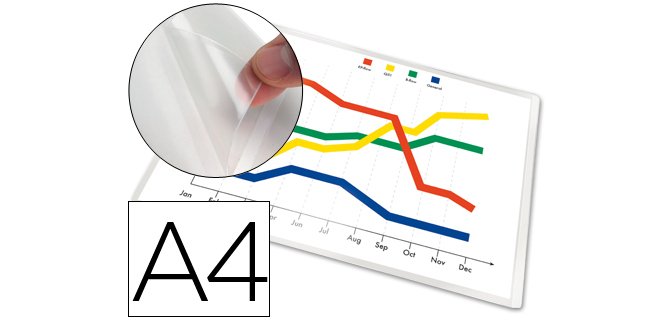 Funda autoadhesiva q-connect din a4 210x297mm pack de 5 unidades