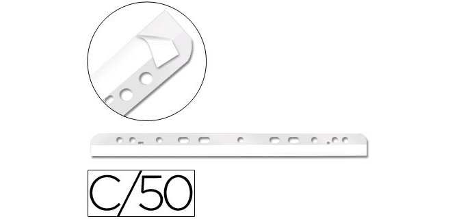 Tira multitaladro autoadhesiva q-connect para documentos a4 y a5 pack de 50 unidades