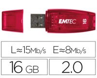 Memoria usb emtec flash c410 16 gb 2.0 rojo
