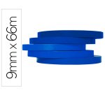 Cinta adhesiva para cerrar bolsas 66m x 9mm azul 