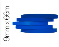 Cinta adhesiva para cerrar bolsas 66m x 9mm azul 