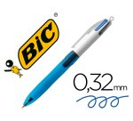 Boligrafo bic cuatro colores con grip de caucho ergonomico punta media 1 mm