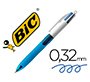 Boligrafo bic cuatro colores con grip de caucho ergonomico punta media 1 mm