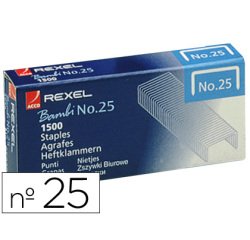 Grapas rexel nº25 21/4 caja de 1500 unidades